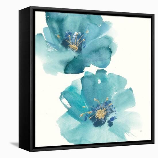 Teal Cosmos III-Chris Paschke-Framed Stretched Canvas