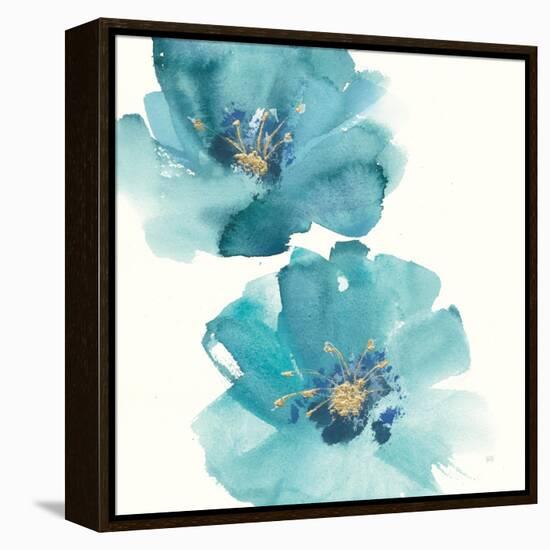 Teal Cosmos III-Chris Paschke-Framed Stretched Canvas