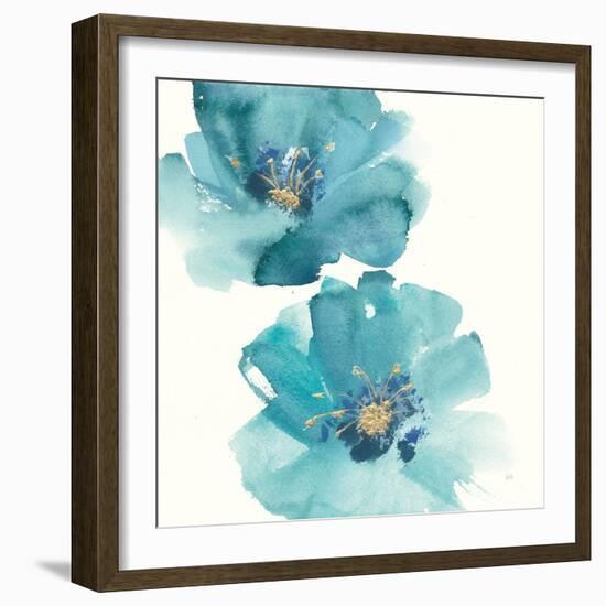 Teal Cosmos III-Chris Paschke-Framed Art Print