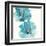 Teal Cosmos III-Chris Paschke-Framed Art Print