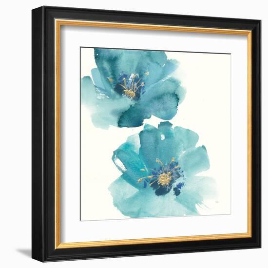 Teal Cosmos III-Chris Paschke-Framed Art Print