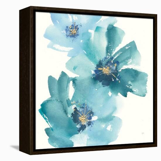 Teal Cosmos IV-Chris Paschke-Framed Stretched Canvas