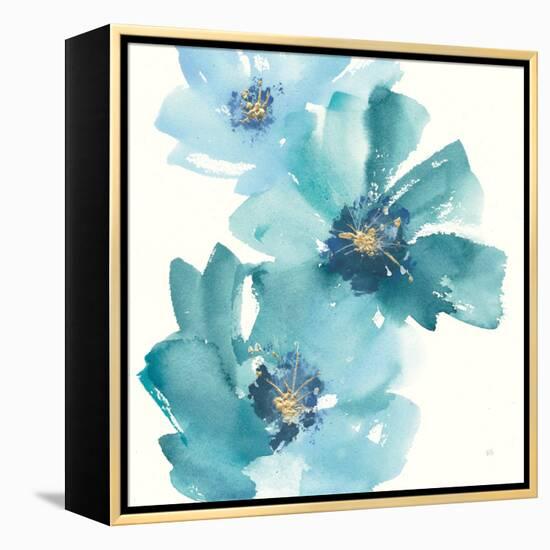 Teal Cosmos IV-Chris Paschke-Framed Stretched Canvas