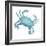 Teal Crab-Patti Bishop-Framed Art Print
