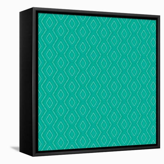 Teal Diamonds-Hello Angel-Framed Premier Image Canvas