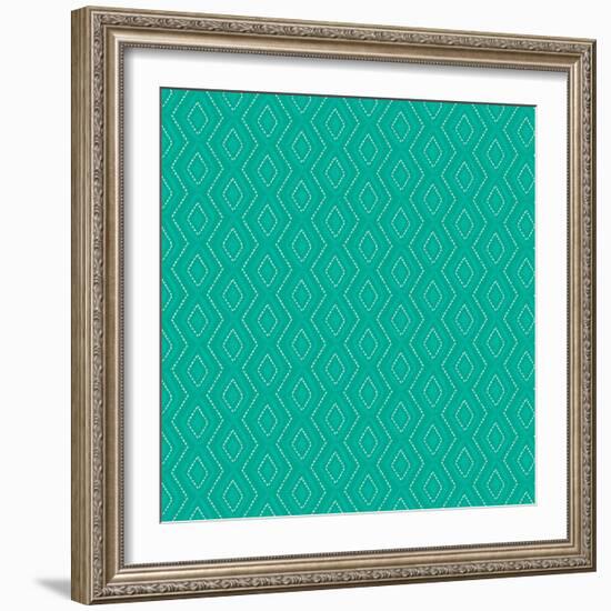 Teal Diamonds-Hello Angel-Framed Giclee Print