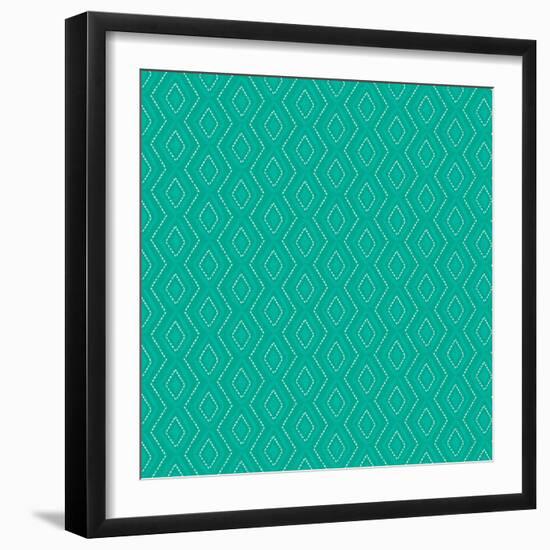 Teal Diamonds-Hello Angel-Framed Giclee Print