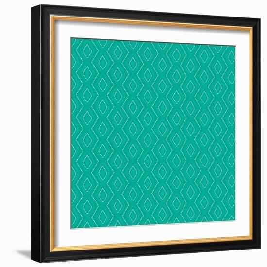 Teal Diamonds-Hello Angel-Framed Giclee Print