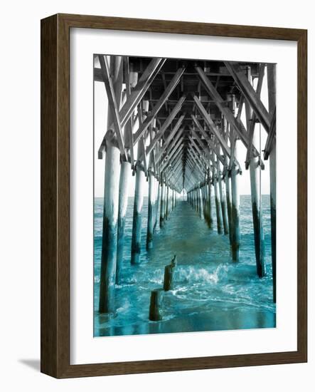 Teal Dock I-Jairo Rodriguez-Framed Art Print