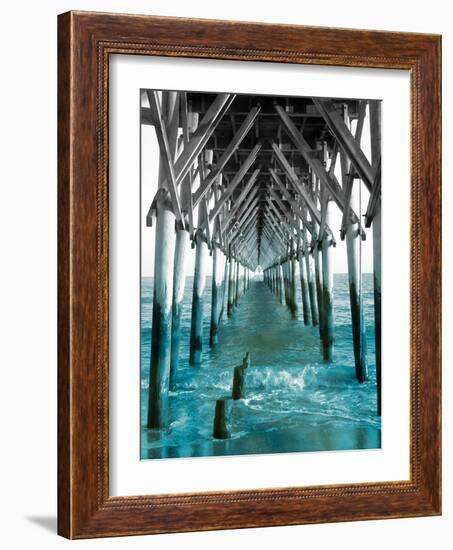 Teal Dock I-Jairo Rodriguez-Framed Art Print