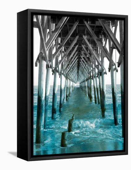 Teal Dock I-Jairo Rodriguez-Framed Stretched Canvas
