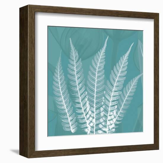 Teal Fern Xray-Albert Koetsier-Framed Art Print