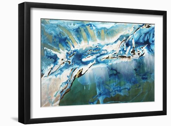 Teal Fissure-Kari Taylor-Framed Giclee Print