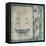 Teal Floral Bath-Jace Grey-Framed Stretched Canvas