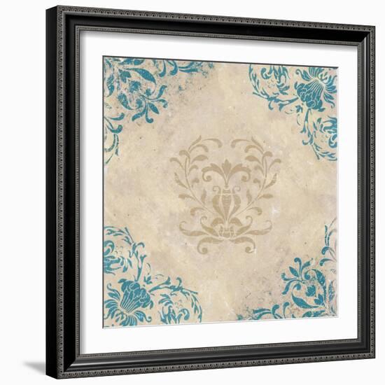 Teal Flourish II-Elizabeth Medley-Framed Art Print