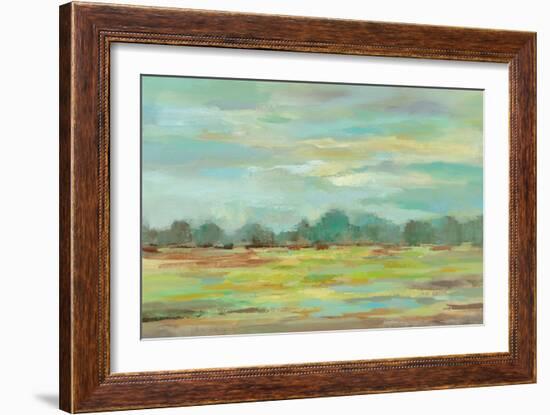 Teal Forest Crop-Silvia Vassileva-Framed Art Print