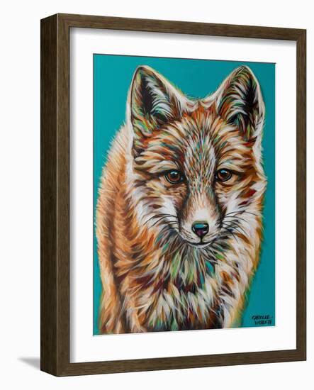 Teal Fox-Carolee Vitaletti-Framed Art Print