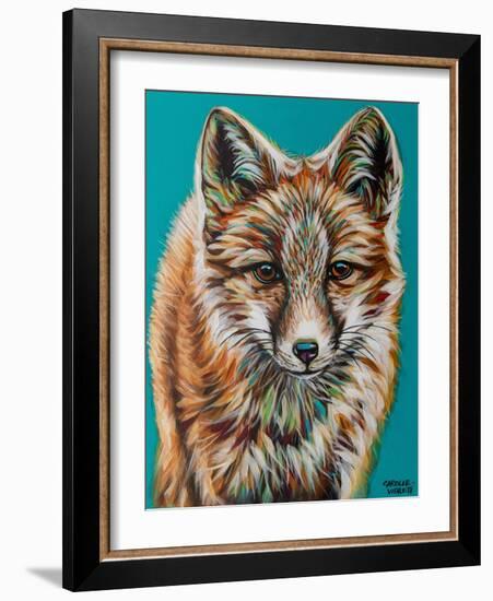 Teal Fox-Carolee Vitaletti-Framed Art Print