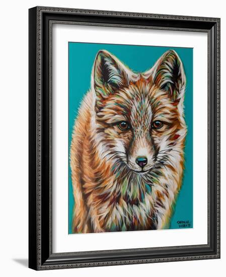 Teal Fox-Carolee Vitaletti-Framed Art Print