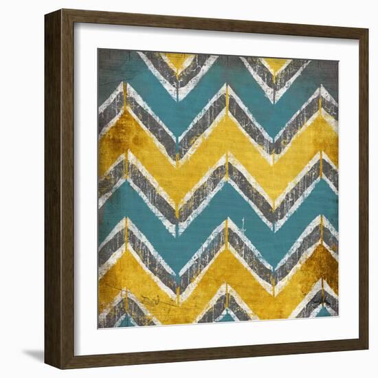 Teal & Gold Modele I-Elizabeth Medley-Framed Art Print