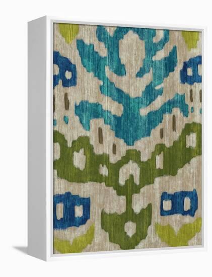 Teal Ikat II-Chariklia Zarris-Framed Stretched Canvas