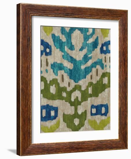 Teal Ikat II-Chariklia Zarris-Framed Art Print