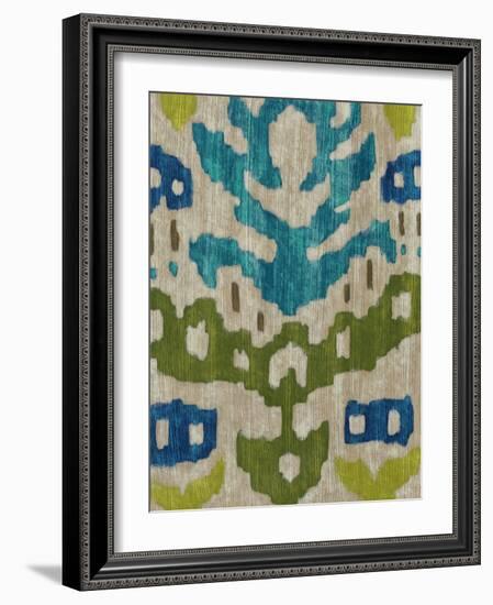 Teal Ikat II-Chariklia Zarris-Framed Art Print