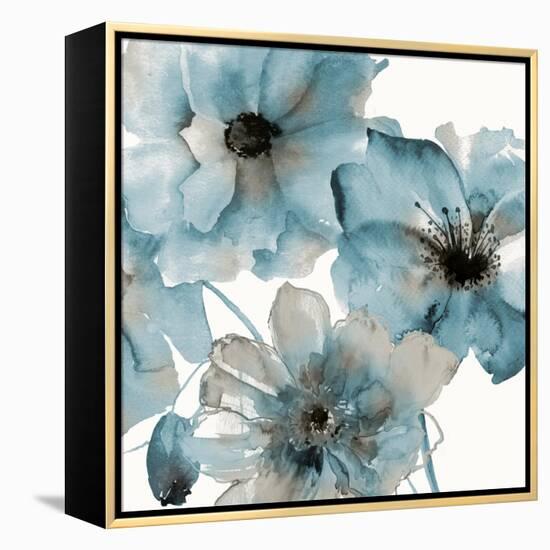 Teal Kissed-Victoria Brown-Framed Stretched Canvas