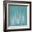 Teal Leaf Xray-Albert Koetsier-Framed Art Print