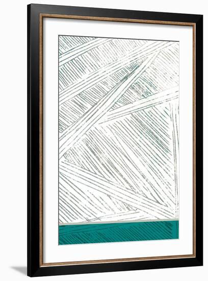 Teal Lined 1-Kimberly Allen-Framed Art Print