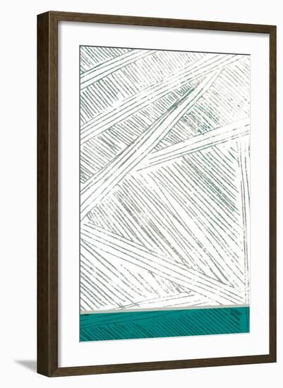 Teal Lined 1-Kimberly Allen-Framed Art Print