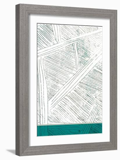 Teal Lined 2-Kimberly Allen-Framed Art Print