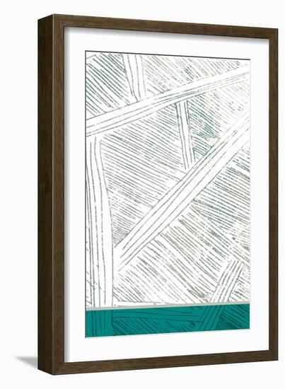 Teal Lined 2-Kimberly Allen-Framed Art Print