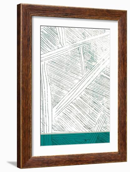 Teal Lined 2-Kimberly Allen-Framed Art Print