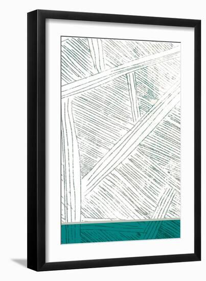 Teal Lined 2-Kimberly Allen-Framed Art Print