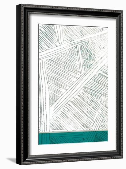 Teal Lined 2-Kimberly Allen-Framed Art Print