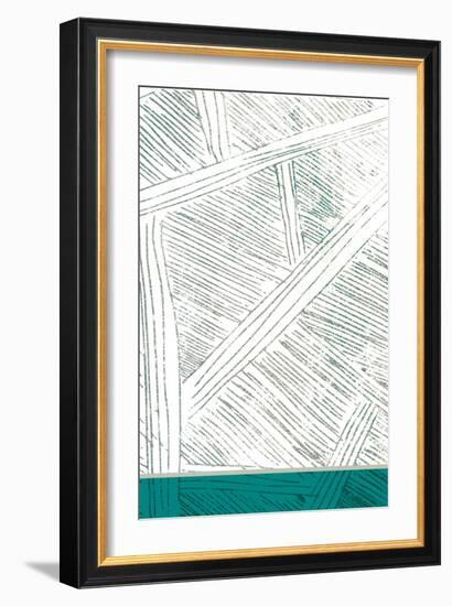 Teal Lined 2-Kimberly Allen-Framed Art Print