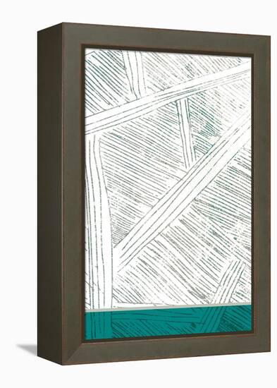 Teal Lined 2-Kimberly Allen-Framed Stretched Canvas