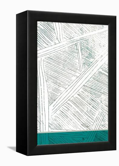 Teal Lined 2-Kimberly Allen-Framed Stretched Canvas