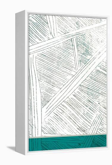 Teal Lined 2-Kimberly Allen-Framed Stretched Canvas