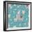 Teal Mama Llama Pattern-Lisa Norris Artworks-Framed Premium Giclee Print