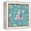 Teal Mama Llama Pattern-Lisa Norris Artworks-Framed Stretched Canvas