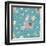 Teal Mama Llama Pattern-Lisa Norris Artworks-Framed Art Print