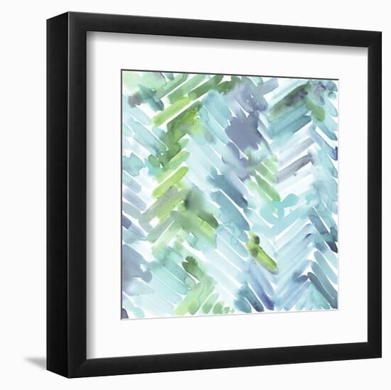 Teal Mountain-Stacey Wolf-Framed Art Print