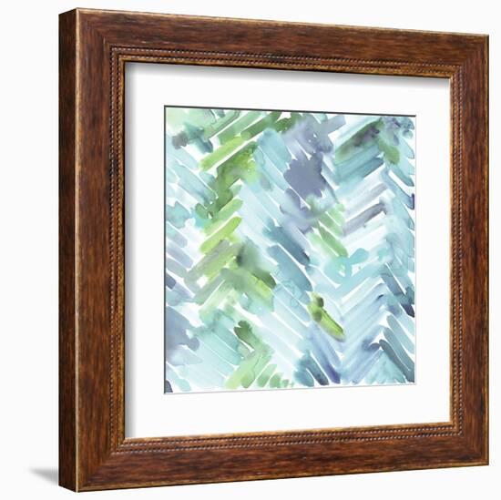 Teal Mountain-Stacey Wolf-Framed Art Print