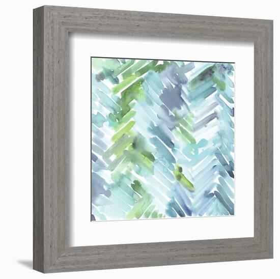 Teal Mountain-Stacey Wolf-Framed Art Print