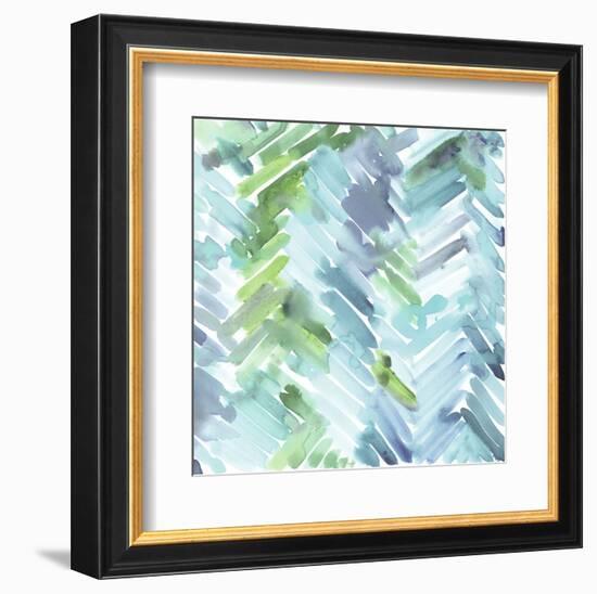 Teal Mountain-Stacey Wolf-Framed Art Print