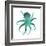 Teal Octopus-Albert Koetsier-Framed Art Print