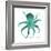 Teal Octopus-Albert Koetsier-Framed Art Print