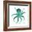 Teal Octopus-Albert Koetsier-Framed Art Print